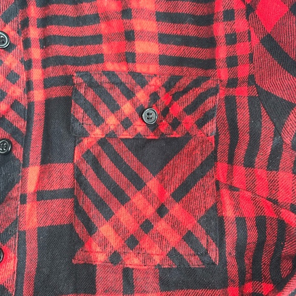 Red and black flannel overshirt - Picture 5 of 5